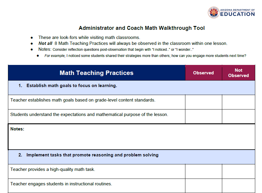 Administrator Coach Math Tool image Administrator Coach Math Tool image: Please email K12standards@azed.gov for an accessible version.
