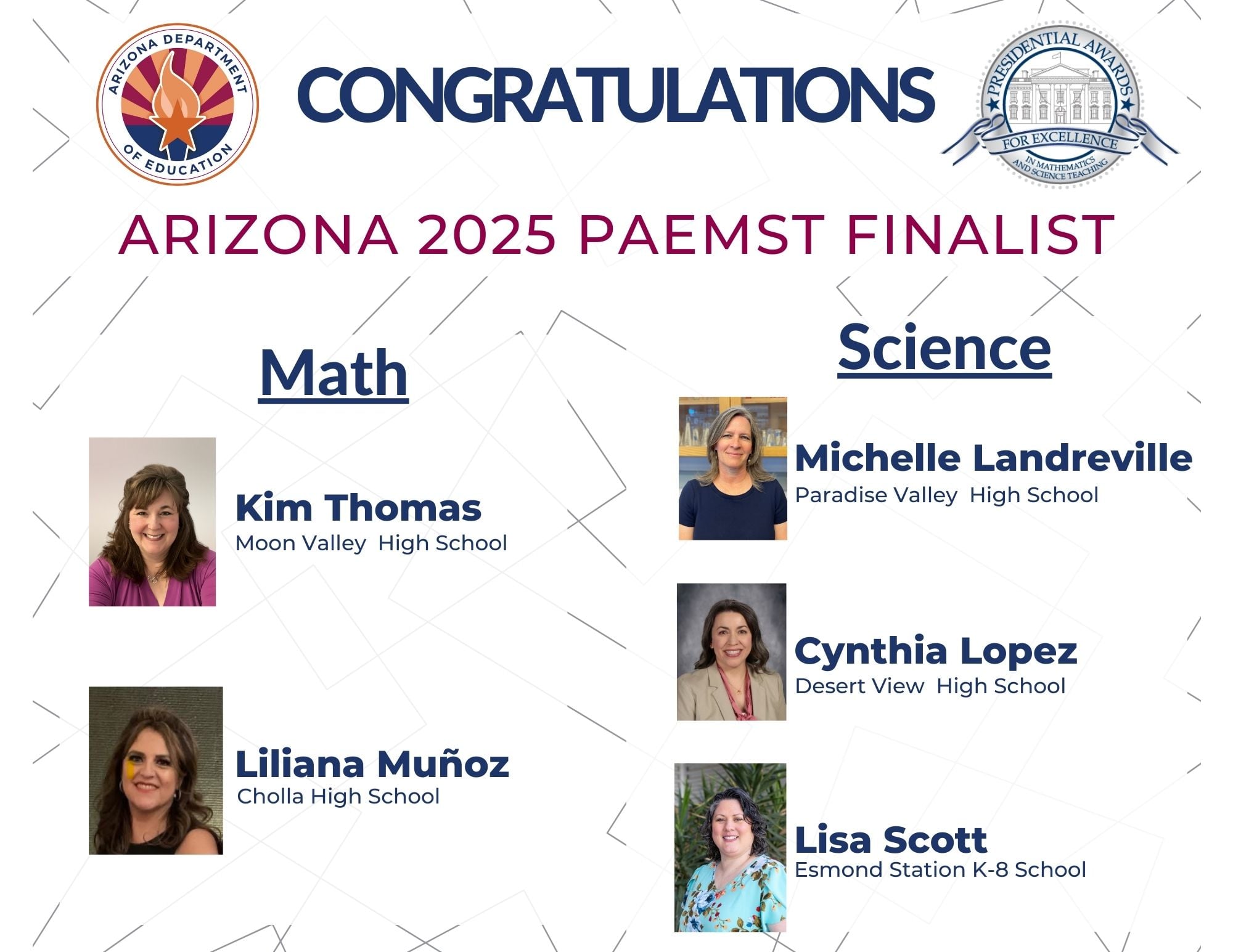 Presidential Awards for Excellence in Mathematics and Science Teaching