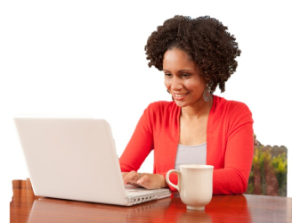 woman using a laptop computer