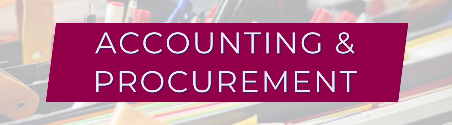 Accounting &amp; Procurement Banner