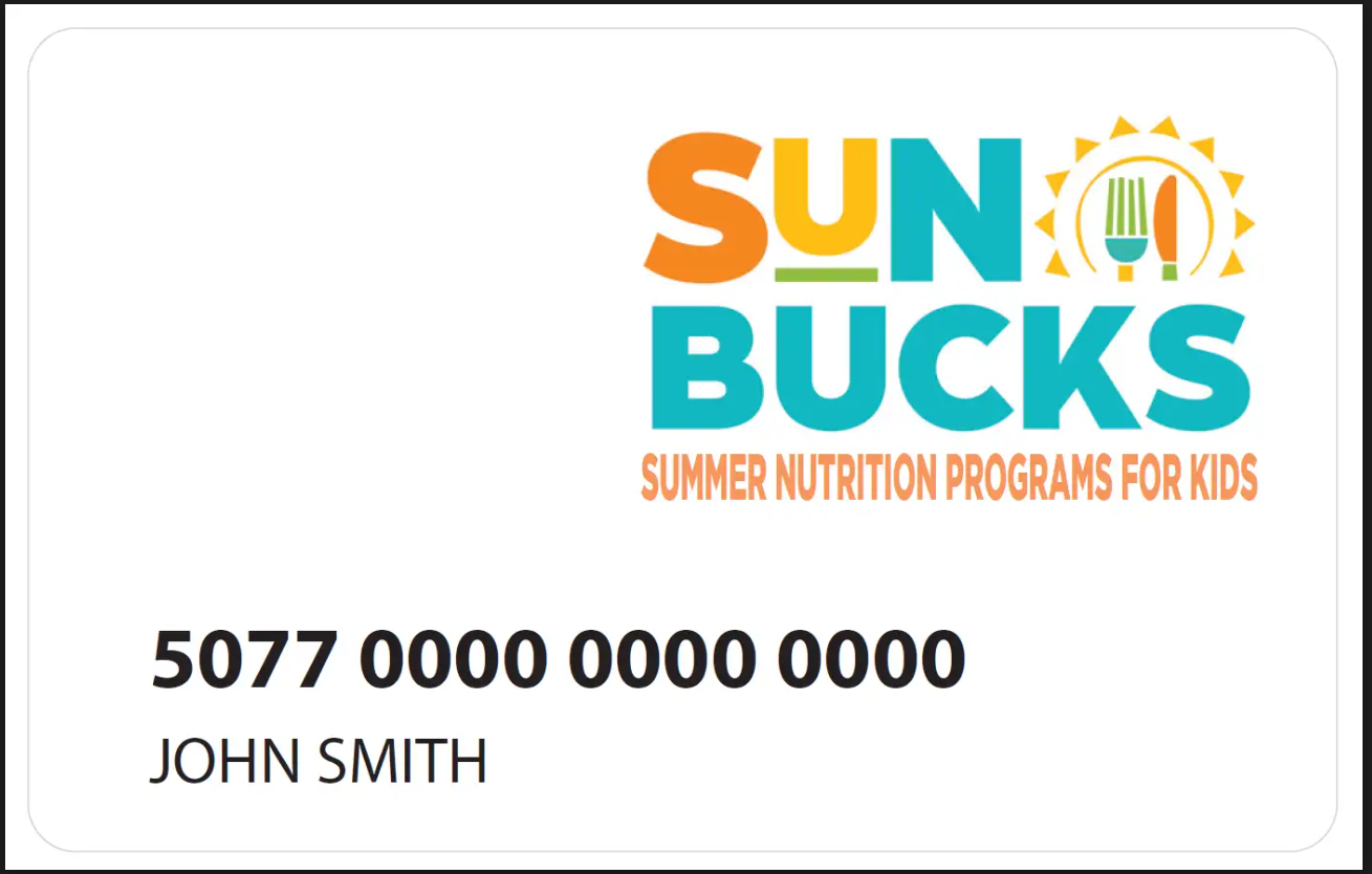 SUN Bucks Card Image SUN Bucks Card Image