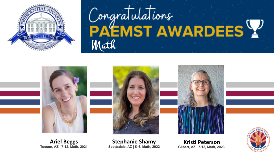 2021-2023 Math Presidential Awards Recipients